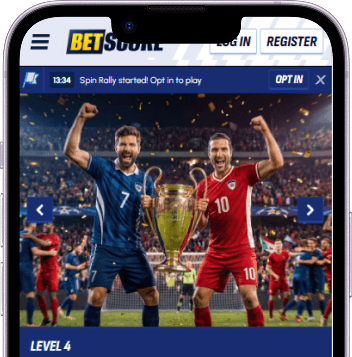 Schermata mobile del programma VIP di BetScore con il livello attivo